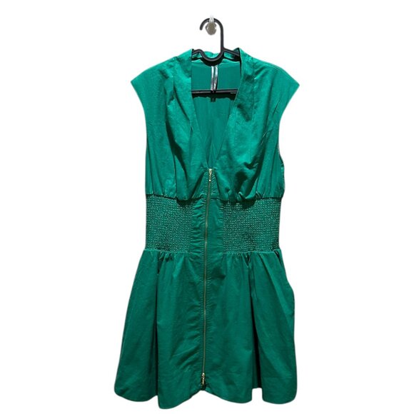 Anthropologie The Tommie Zip Front Mini Shirt Dress Green - Picture 2 of 5